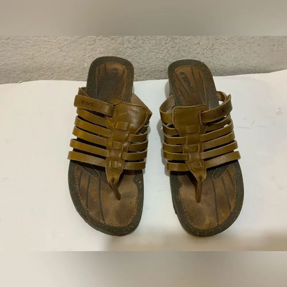 Teva Women's Cabrillo 3 Wedge Thong Sandals - Dark Earth, Women Size 6.5/37.5